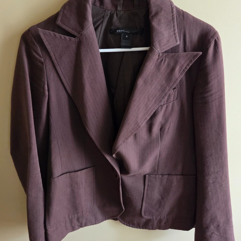 MARC JACOBS - USED WORN BLAZER JACKET WOMENS SIZE 6 COLOR PLUM PURPLE